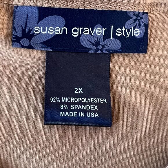 Susan Graver & Hammerie Tops Women Sz. 2X Lot of 4 Granny Core Silk Plus Size - Picture 12 of 13